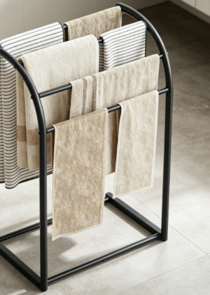 4-Tier Modern Freestanding Towel Rack for Poolside Drying