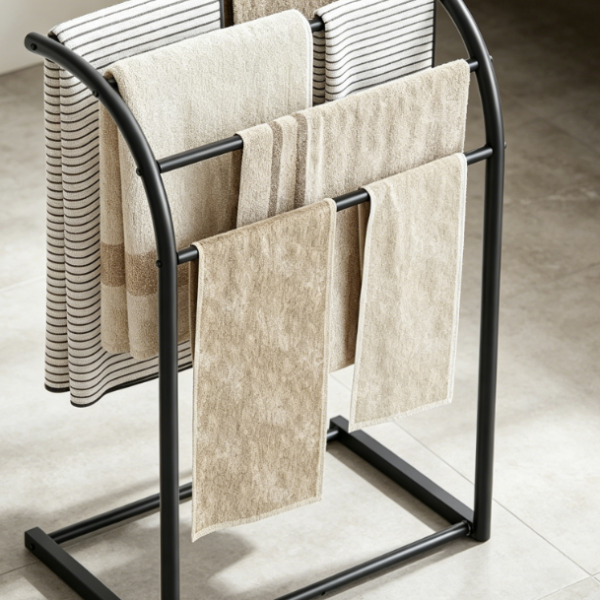 4-Tier Modern Freestanding Towel Rack for Poolside Drying